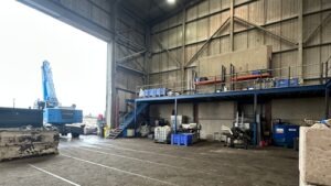Roll on roll off container for factory scrap metal clearance